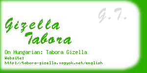 gizella tabora business card